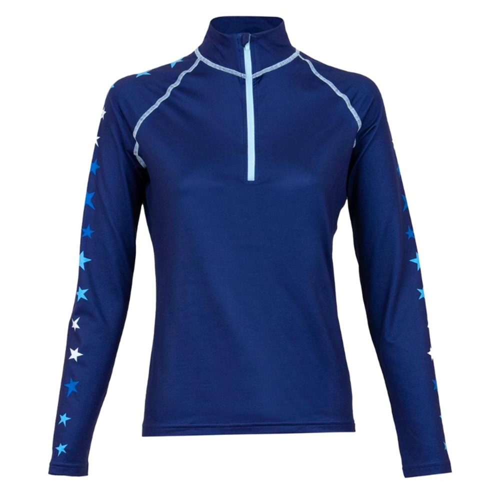 S 🔖 KRIMSON KLOVER STARGAZE 1/4 ZIP BASE LAYER TOP WOMEN'S Navy Blue
